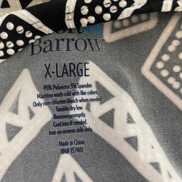 Croft & Barrow XL black white turquoise - Picture 4 of 5